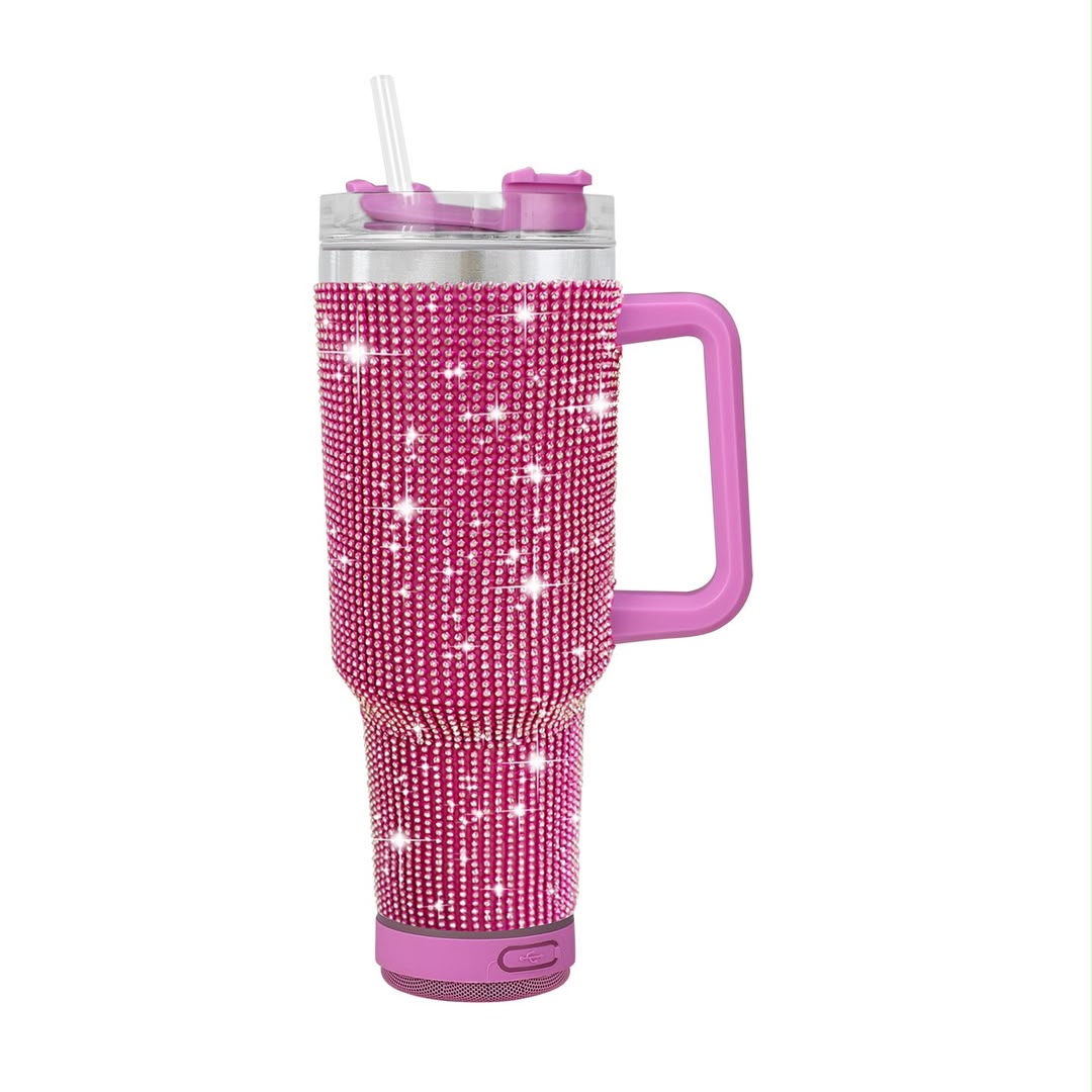 Vibe cup- Rhinestone Bluetooth Tumbler